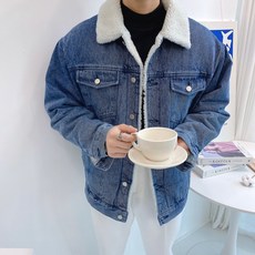 오버핏 양털 누빔 데님 겨울 청자켓(S#)