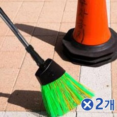 PTK607487강남Style2중 먼지제거 실외용 빗자루x2개 먼지청소 빗살 만능 부드러운빗자루 학교빗자루 청소빗자루, 1