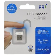 PQI USB 지문 인증 키 USB 동글 Windows Hello 기능 대응 360°지문 센서 탑재 국내 지원 DUFPSL2 실버