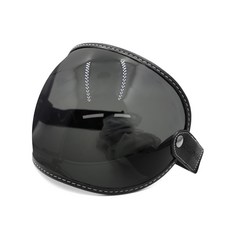GLOVEO 클래식 헬멧 고글 레트로 버블 쉴드 대형, 블랙
