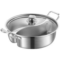 분할 요리 분할 스테인리스강 316 쿠커 인덕션 중국 퐁듀 스프 트윈 냄비 32cm, 30cm with lid, 1개