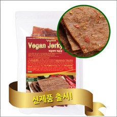 (음식만들기 가정간편식 초간단요리 반조리식품) (냉동)비건저키 매운맛 90g (채식육포)(W490F10), 오버레이 1
