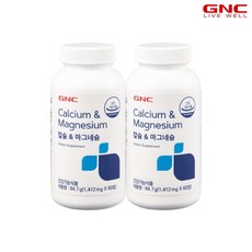 GNC [GNC] 칼슘 앤 마그네슘 60정(30일분) x2병, 60정, 2개