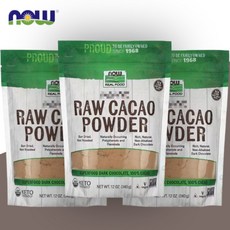 나우푸드 리얼 푸드 로우 카카오 파우더 Raw Cacao Powder 340g 3개
