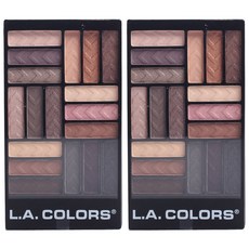 엘에이컬러즈 글램 컬러 아이섀도우 팔레트 19.8g, Downtown Brown, 2개