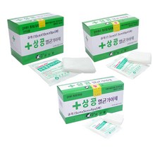 상공멸균거즈 10cm 100매(5매 x 20봉) 멸균가아제 멸균꺼즈, 1개, 100매입 - 상공멸균거즈