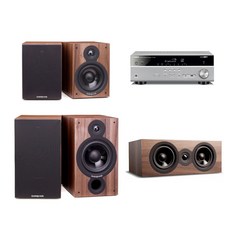 야마하 RX-V485 + 캠브리지오디오 SX-60 5채널스피커(SX-60/50), 485(티타늄):스피커(월넛)