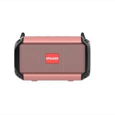 BS-37D 블루투스 스피커 패브릭 오디오 테이블 상판 편리한 7등 서브우퍼 카드 USB, 핑크