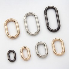 타원형 오링 원터치 o-ring 가방끈 O링 열쇠고리 부자재 외경 21mm, 10개, 외경 21mm 검정색