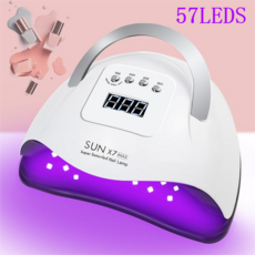 300W 66LED UV 네일 드라이어 건조용 젤 폴란드어 휴대용 디자인 대형 LCD 터치 스크린 스마트 센서 램프, [03] 57LED-X7, 03 57LED-X7_03 AU