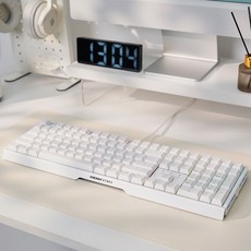 Cherry MX 3.1 RGB 풀배열 MX2A스위치 게이밍 기계식 키보드 화이트, 갈축