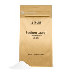 Pure Original Ingredients Sodium Lauryl Sulfoaceta 순수 오리지널 성분 라우릴 설포아세테이트 나트륨(SLSA)(3파운드) 오래 지속되는 거품, 1개, 1.36kg - slsa