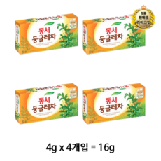 동서 둥굴레차 티백, 4개, 4g, 18개입