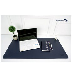 블루웨일 가죽 데스크매트 특대형 90 x 45cm 대형 65 40cm, Navy