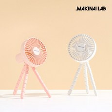 1+1 문어발 미니 선풍기 PRO 유모차 휴대용 탁상용 720도 회전, 핑크 2개