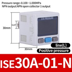 고정밀 공압 디지털 디스플레이 압력 스위치 ISE30A 0 N L ZSE30A 0 P L ZSE30AF 0 A ZSE ISE30A, ISE30A-01-N-L, 1개
