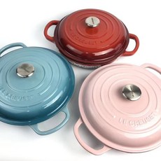르쿠르제전골냄비 [정품] 26.5cm 높이5cm 5colors 르쿠르제냄비 르쿠르제무쇠냄비, 3)레드, 26.5 x 5