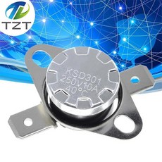 TZT KSD301 250V 10A 정상 폐쇄 NC 서모 스탯 온도 열 제어 스위치 DegC 40C-135C Arduino, 1개, 11) 125 degree