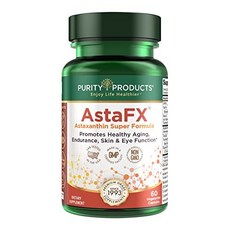 Purity Products AstaFX Astaxanthin Antioxidant Super Formula from Clinically Tested 4 mg AstaREAL w, 30 캡슐, 1개