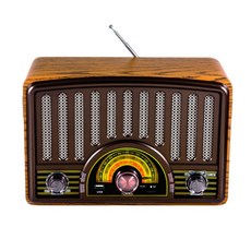 R 1928BTL 대형 올드 빈티지 무선 블루투스 스피커 간섭 방지 고출력 품질 AM FM SW 라디오 TF 카드 USB 플레이어, 1928BT Brown