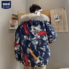 남자 다이나핏 페인팅 벤치패딩 L0134