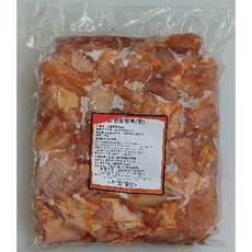 브라질산정육 닭다리살 염지정육 2kg팩 조각정육 닭강정 숯불구이 햄버거패티 닭갈비, 핫염지/절단(2kg),