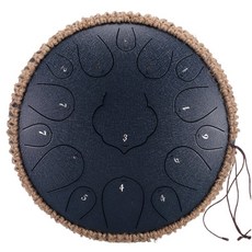 점품 15음 13음색 초보자 정품 스톤 텅 드럼 Handpan, [티타늄강15음] 네이비