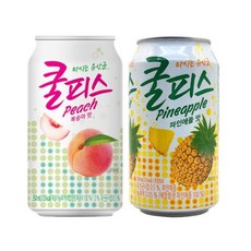 쿨피스캔 파인애플 24입+복숭아 24입 350ML 48입, 48개