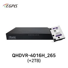 이지피스 QHDVR-4016H_265(+2TB) AHD 400만화소 CCTV 16채널 하이브리드 DVR 녹화기 - qhdvr-4016h