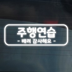 더굿데이 도로연수 주행연습 운전연습 차량 스티커 15종, 05-13 반사화이트_도로 주행스티커