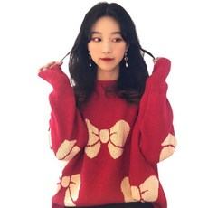 러블로어 크리스마스 라운드넥 니트