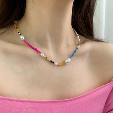 컬러비즈목걸이