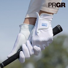 [양손 1세트] 프로기아 PRGR 드라이핸드 쿨메쉬 반양피 여성 양손 골프장갑, 1세트, DH-213LWK 화이트