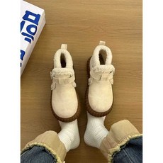 양모 슬리퍼 양털 뮬 슬립온 플랫폼 키높이 밴딩 탈부착 와플 샌들, 오프화이트 250