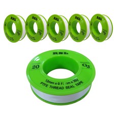 배관용테이프 테프론방수 12mm 18M RSL PTFE THREAD SEAL TAPE, 50개