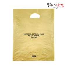 봉투야닷컴 LDPE 25호 (25x34cm) 50장 비닐쇼핑백, 골드