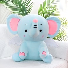 코끼리인형 코끼리쿠션 애착인형, 블루, 50cm