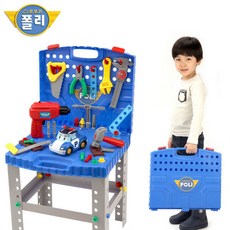 [원앤원] [로보카폴리] 폴리 테이블 전동공구가방 / 폴리공구가방 공구놀이 공구테이블 전동, 상세 설명 참조