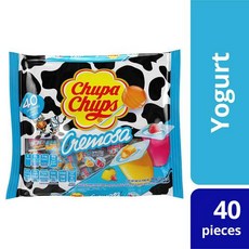 Chupa Chups Lollipops 40 Candy Suckers for Kids Cremosa Yogurt 2 As, 상세내용참조