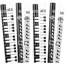 일본직발송 3. 【A-FLAT】음악 모양의 연필 (건반 음표(2B-4종 12개)) B08VJ116YT, One Size, 건반amp;음표(2B-4종 12개)