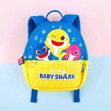핑크퐁 아기상어가족 미아방지 배낭-블루, 1개, 상세페이지 참조