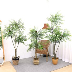 식물 인테리어 조화 나무 인조 화분 남천나무 3size, 130cm
