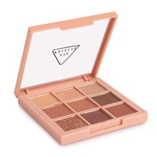 None Brand 업그레이드 뷰티 글레이즈 9가지 글리터 브라운&레드&핑크 아이섀도 팔레트 프라이머 마테스&마이크로심머 포함 미니 메이크업 쉬머 착색 파우더 롱래스팅 워터프루프 브릴리언트 아이섀도우 베이스 중독성 미묘 술트리, 1개