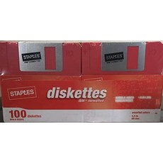 [해외직구]STAPLES 100 팩 브랜드 플로피 디스크 (디스켓), One Color_One Size