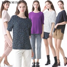 쉬즈미스 [쉬즈미스(SHESMISS)] 사이드 슬릿 루즈핏 솔리드 블라우스
