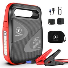 점프스타터 AC 빠른 자동차 자동 부스터 120W 포트 충전기 3.0 USB 2500A 24000mAh 팩 배터리 FLYLINKTECH 휴대용 콘센트 12V, CF400 Jump Starter, 1개