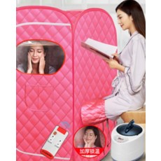 집에서 하는 사우나 핀란드식 스팀 습식 나홀로 간이사우나 코시국 기계 증기 접이식 전신 미니찜질방 스파 SPA 부모님선물, 2인용 핑크(원격조절)