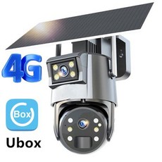 태양광CCTV PEGATAH 보안 카메라 UBOX 4G SIM 카드 듀얼 스크린 태양 카메라 야외 와이파이 PTZ 4K 듀얼 렌즈 인간 자동 추적 카메라 5MP, 없음, 5) 4G A30 - ubox