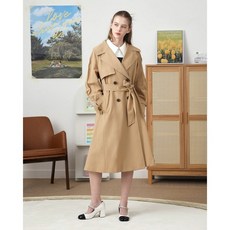 JJ지고트 백 밴딩 와이드 칼라 트렌치 코트 GN9M0TC92203870, 66, 99(DARK GREEN)