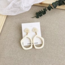 액세서리미니멀 아크릴 귀걸이 기하학적 초산 스트리트 라켓귀동냥녀JUMINGC